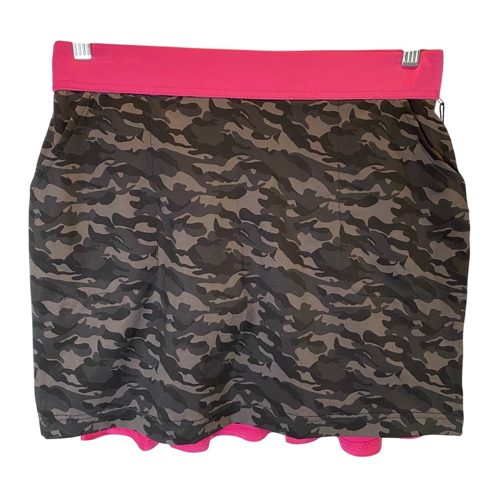 Belyn Key Ruffle Camo Skort Women's Small Pink Panther Collection Activewear NWT